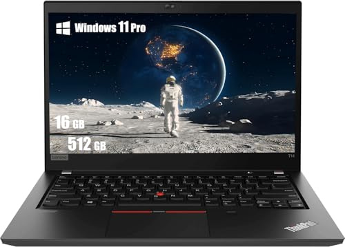 Lenovo Thinkpad T14 Gen 1 Business Laptop, 14 pulgadas FHD (1920 x 1080), Intel Core i7-10610U, 16GB RAM, 512GB SSD, NVIDIA GeForce MX330, teclado QWERTY, Windows 11 Pro (reacondicionado)