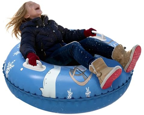 Snow Tube - Giocattoli Invernali, Tubi Da Neve Con Orso Addensato Per Slittino, Doppi Manici Giocattolo Gonfiabile Resistente Al Freddo, Sportivi Per Bambini Ragazze Ragazzi Sport In Famigli
