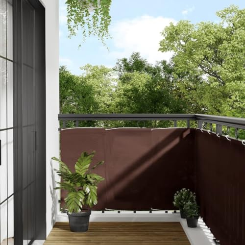 Mokuyary Protección visual para balcón, 90 x 700 cm, 100 % poliéster Oxford, revestimiento para balcón, cubierta opaca contra el viento para jardín, terraza, exterior