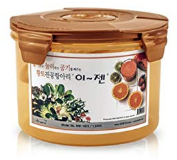 E-Jen Premium Kimchi, Sauerkraut Container Probiotic Fermentation with Inner Vacuum Lid Round (0.4 gal/ 1.5L)