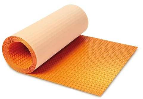 Schluter Ditra-Heat Electric Floor Heating Membrane with Uncoupling, Waterproofing, Vapor Management and Load Support - Ideal for Tiles and Stone - 1/4 Thickness, 134.5 Square Feet Roll - DH512M