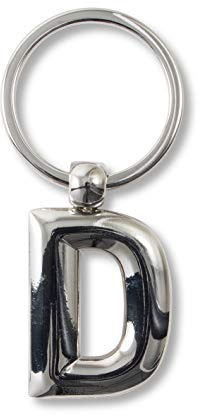 If IF Metal Letter Keyring Personalised Alphabet Letters - Silver - D Porte-clés 7 Centimeters Argenté (Silver)