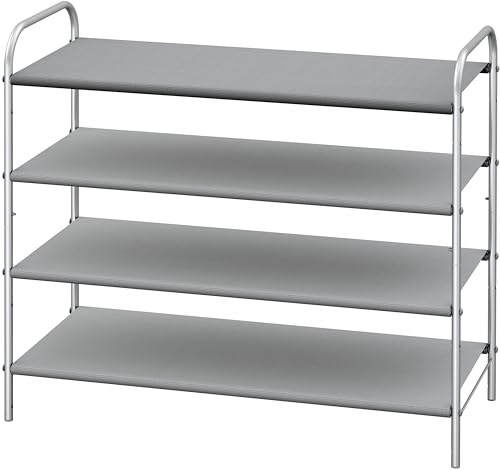 Simple Houseware 4-Tier Shoe Rack Storage Organizer 20-Pair, Grey