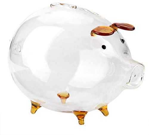 Tirelire Electronique, Tirelire, Verre Transparent Cochon Coin Saver Bank Pig Money Saving Box Enfants Cadeau