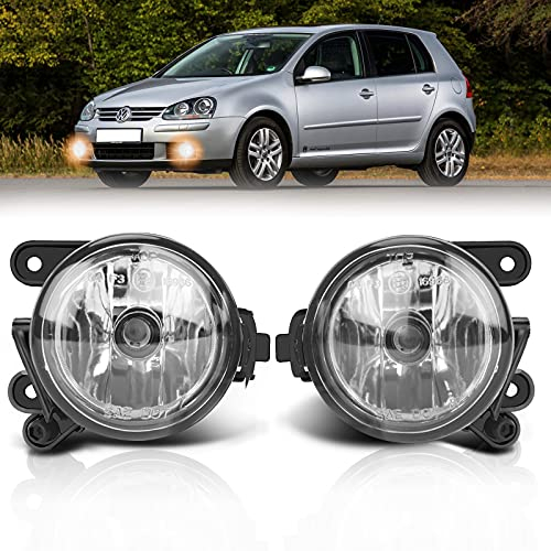 TangMiGe Luces antiniebla compatible con Volkswagen VW Golf V 5 (1K1/1K5) 11/2004-06/2009, 1K0941699C 1K0941700C, HB4, 1 Par (Claro)