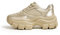 LUCKY STEP Baskets à Plateforme Chunky pour Femme (Or Rose, 8.5US-39EU-6UK)