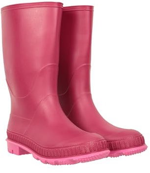 Mountain Warehouse Plain Kids Waterproof Wellies Berry 8