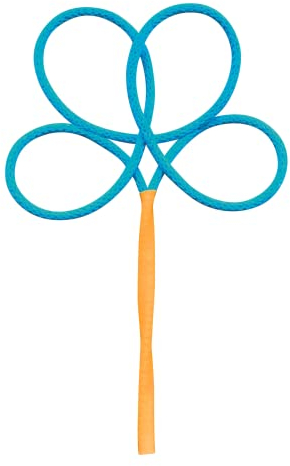 Bubble Brothers 5 Stück Seifenblasen-Stäbe Seifenblasen Set für Kinder Riesenseifenblasen für Outdoor perfekt für Kindergeburtstag 5 handgemachte Seifenblasenringe (Blume mit 4 Löchern)