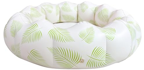 AirSwim Inflatable Baby Pool, Portable Paddling Baby Swimming Pool for Toddlers Ages 0-3 Years Girls and Boys, Indoor& Outdoor, Garden and Backyard Summer Water Party, 35.4x9.8 in (Green Leaves)