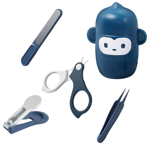 SAFIGLE 1satz Nagelpflege-set Mit Nagelschere Nagelknipser Und Nagelfeile Sicheres Und Einfaches Trimmen Für Neugeborene Und Kleinkinder Aus Rostfreiem Edelstahl Ergonomisches Design