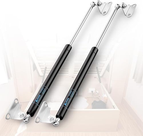 ARANA Muelles Resorte de Gas 508 mm (156 N/15.6 kg, tipo-L) con Amortiguador de Gas Hidráulico Brazo – Soporte para Cama de Autocaravana, Camión, Cocina, Ventana de Autocaravana y DIY Caja Pesada