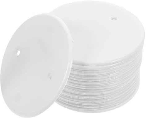 DIKACA Cache-prises Octogonal Blanc en Pp, Lot de 30 Pièces, Plaque de Recouvrement Compacte pour Boîtes de Ventilateur de Plafond, pour Décorer et Protéger les Ouvertures