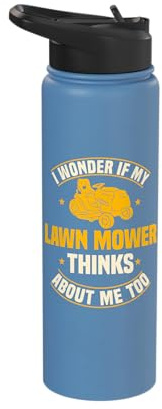 Lawn Mower Grass Cutter Rotary Yard Lawnmower Mowing Garden Stainless Steel Insulated Water Bottle