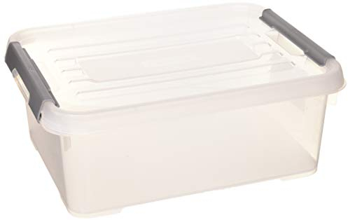 Curver 227901 Handy Box Plus Tapa de clip de plástico transparente 40 x 29 x 15 cm, 12 L