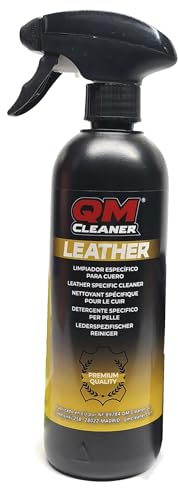 QM Cleaner Leather | Pulitore per Pelle, Cuoio e Similpelle - Ideale per poltrone, Rivestimenti di Auto e Accessori (Borse, Giacche...) - 500ml