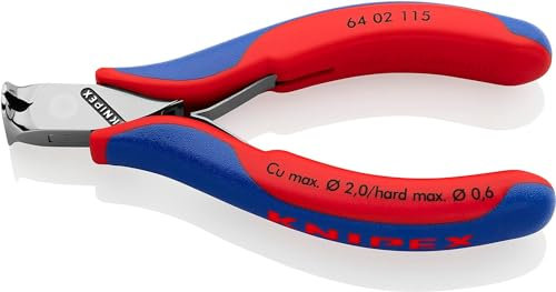 KNIPEX Elektronik-Vornschneider mit Mehrkomponenten-Hüllen 115 mm, 64 02 115