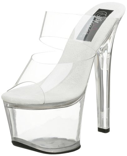 Pleaser Sky 302, Sandali Donna, Trasparente (Clr/Clr), 40.5 EU