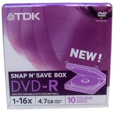 TDK DVD-R 47 4.7GB - Confezione VIOLA da 10
