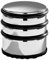 Premier Housewares 509566 Chrome Door Stop with Black Rubber Protective Rings, 8 x 7 x 7 cm