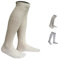 German Wear Trachtenstrümpfe EXTRA LANGE Trachtensocken Zopfmuster Baumwolle overknee Strümpfe - passend zu kurze Lederhosen - 70cm -Natur - 41-43