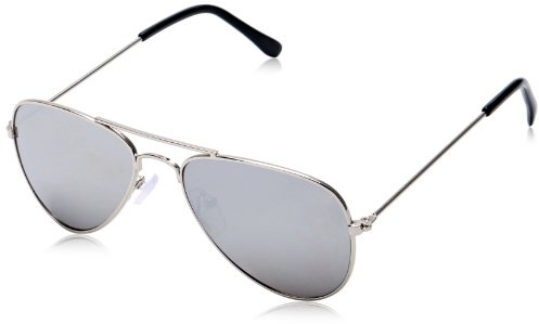 Eyelevel Boys Kids Squadron Sunglasses, Silver, One Size Classic Pilot Style sunglasses in Silver with Grey lens - With UV400 Protection