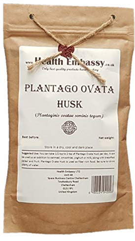 Cáscara de Plantago Ovata (Plantaginis ovatae seminis tegumentum) / Plantago Ovata Husk - Health Embassy - 100% Natural (200g)
