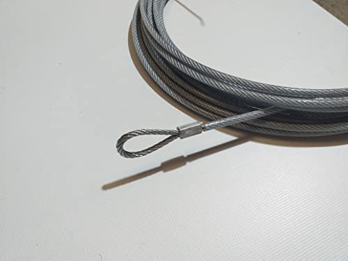 Cable de Acero Trenzado Galvanizado y Plastificado para Tensar la Red de Tenis y Vóleibol de 14 Metros. Cable de Repuesto para la Tensión de la Red