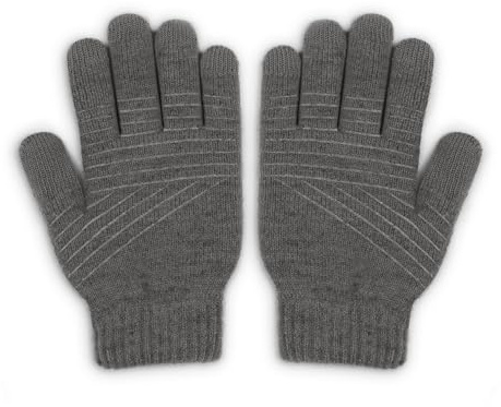 Moshi Digits Winter Texting Gloves Touchscreen, Size L (24.5-26cm/9.5-10.3), Dark Gray