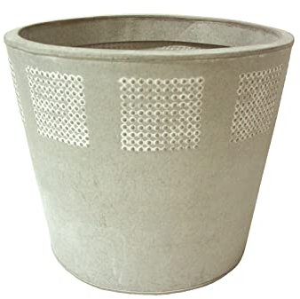 WH WORKING HOUSE MACETERO Maceta CUBREMACETAS Redondo Inclinado Metal Gris SUPERGRANDE