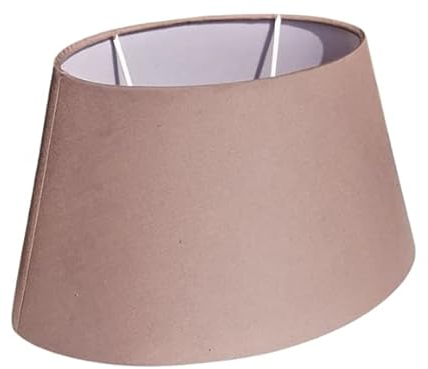Lampenschirm für Tisch- und Stehlampe Ø 30cm | E27 | Oval Konische Form 20 x 30 x 18 cm | Taupe Sand | Für Tischleuchten