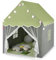 DREAMADE Kinderspielzelt Spielzelt für Kinder mit gepolsterter Decke und Lichterkette, Kinder Spielhaus mit Netzvorhang und Fenstern, Kinderzelt für Jungs & Mädchen, für Indoor und Outdoor (Grün)