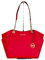 Michael Kors Jet Set Travel Large Chain Shoulder Tote (Bright Red), hellrot, Large