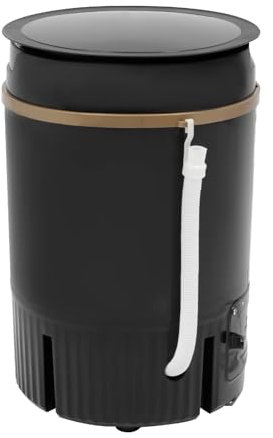 Machine à laver portable, 4,5 litres, mini machine à laver avec panier de déshydratation, pour appartements, voyages, camping, maison, dortoirs, chaussettes, sous-vêtements (noir)