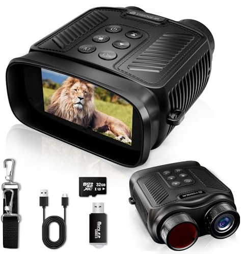 Nattvisionsglasögon – Nova nattvisionskikare för vuxna, 4K UHD mörkerseende kamera ingår 32 Gb-kort