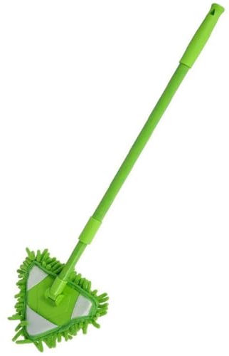 Mini balai à franges triangulaire réglable rotatif à 180 ° multifonction chenille avec poignée télescopique pour maison et voiture