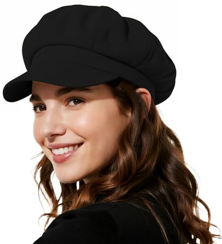 Newsboy Hats for Women Winter Black Beret Hat Classic Newsboy Caps Retro Fashion French Hats for Women