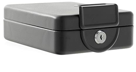 Profirst Reisetresor PTS Stahl inklusive Halterung HxBxT 220x163x66 mm Zylinderschloss mit 2 Schlüssel mobiler Safe Befestigungsmaterial