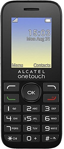 EE Alcatel 10.16 UK Mobile Phone with Pay as you go Talk and Text SIM Card - Black