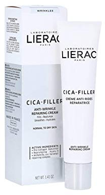 Lierac Cica Filler Crema Viso Antirughe Riparatrice con Acido Ialuronico, Pelle da Normale a Secca, Formato da 40 ml