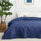 Love's cabin Tagesdecke 220x240 Navy Blau, Ultra Weiche Bett Quilt Leichte Mikrofaser Tagesdecken Bettüberwurf 220x240, Moderne Bedspread mit Münzmuster für alle Jahreszeiten (ohne Kissenbezug)