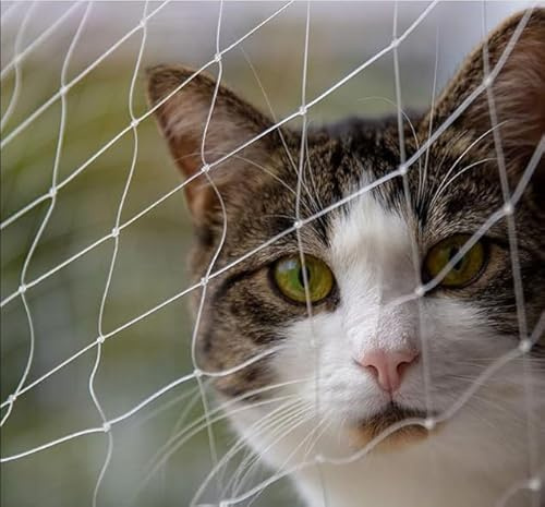 Rete per Gatti, Rete per Gatti Rinforzata 8 x 3 m, Robusta e Resistente agli Strappi, ai Raggi UV e alle intemperie, per Balcone, terrazze e finestre