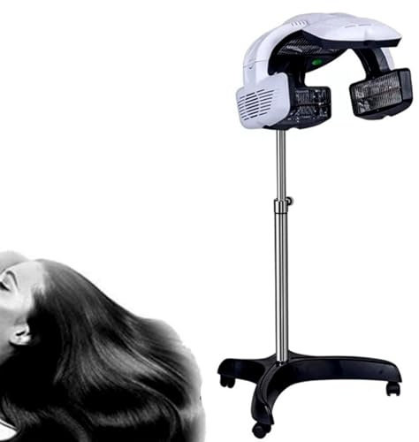 Professionell salongvärmare, justerbar stående/väggmonterad hårvårdsmaskin med bakad olja, hårfärgsborttagare med timer, lämplig för salongpermanent och daglig hårvård 220V-Vertical