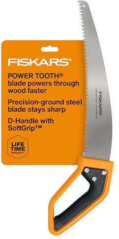 Fiskars Pruning Saw, Gifts for Dad, Tree Cutting Saw with Handle, 15, Black