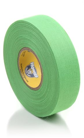 Howies Colored Cloth Hockey Tape – 1-Pack or 3-Pack – Premium 1 x 30yds Stick Tape for Hockey, Lacrosse & Baseball – Strong Grip, Long-Lasting Adhesive – Free Tape Tin with 3-Pack (1, Neon)