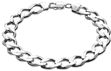 STERLL Pulsera De Plata 925 Para Hombres Con Diseño Clásico De Eslabones