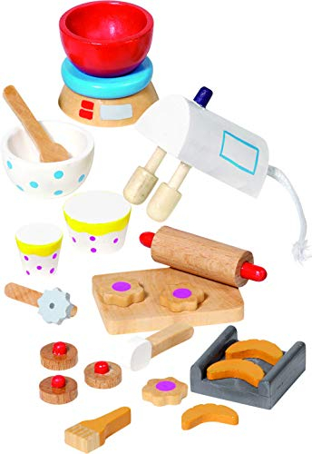 Puppenmöbel Küche Zubehör Accessoires von goki Puppenstube mit Palandi® Sticker