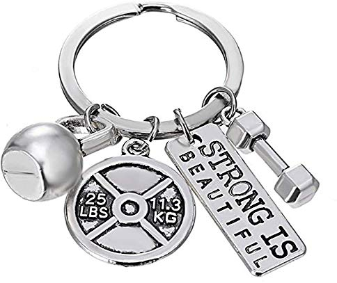 CMJ Strong is Beautiful Porte-clés Haltérophilie Haltère Gym Athlète UK