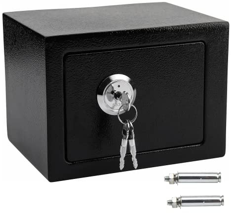 Heavy Duty Steel Digital Electronic Security Safe Home Office Money Safety Box By Crystals® (4.6L 3 Keys Safe_Black)