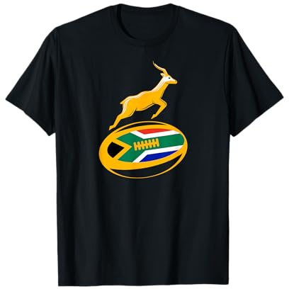 Springbok Rugby Ball & South African Flag. Men, Women & Kids T-Shirt