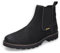 camel active Herren Chelsea Boot aus echtem Leder Schwarz, menswear-46